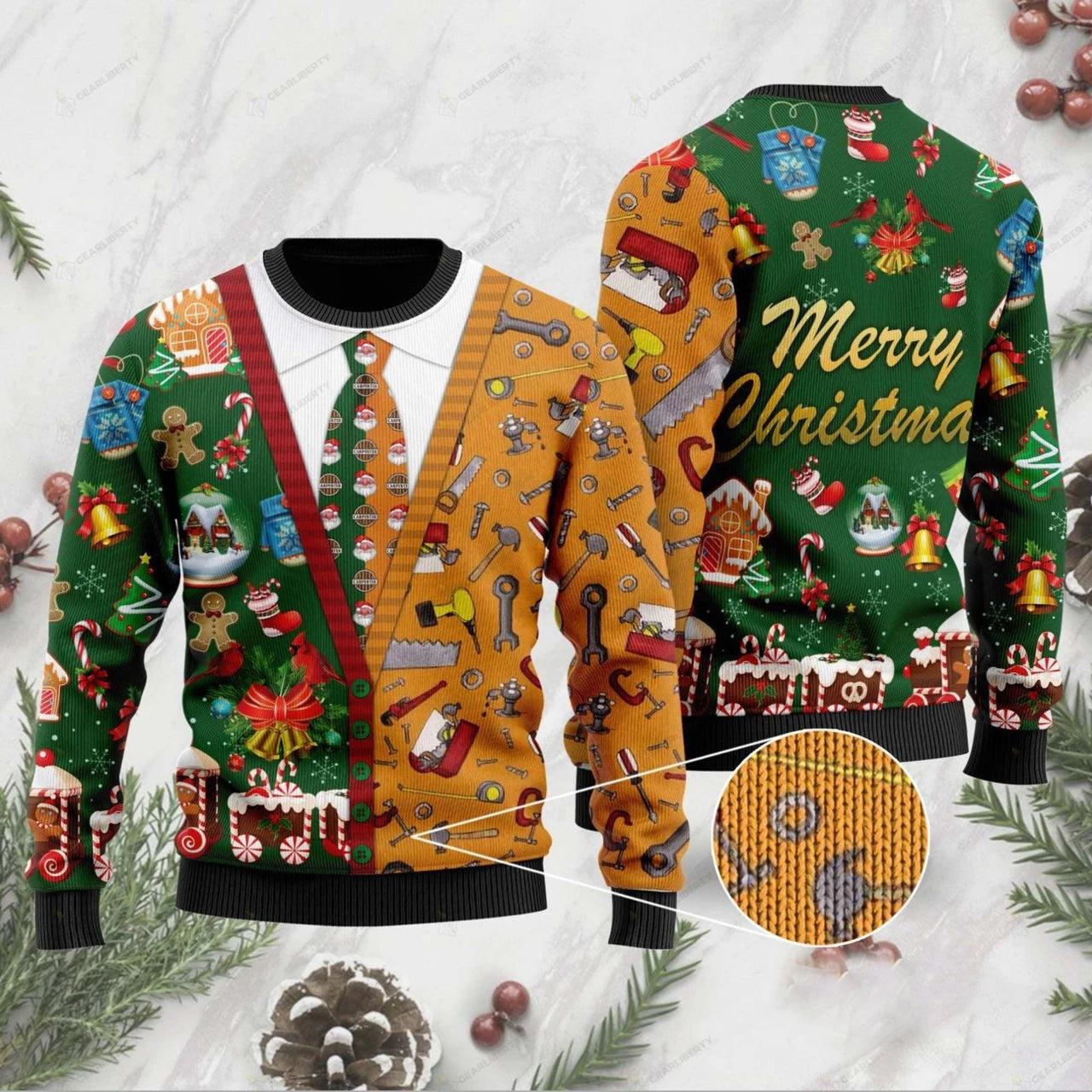 Arborist Ugly Christmas Sweater | For Men & Women | US1059-Colorful-Gerbera Prints.
