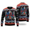 Firefighter Santa First In Last Out Ugly Christmas Sweater | For Men & Women | UH1525-Colorful-Gerbera Prints.