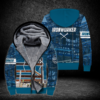 Ironworker Blue Fleece Zip Hoodie All Over Print | For Men & Women | FT2523