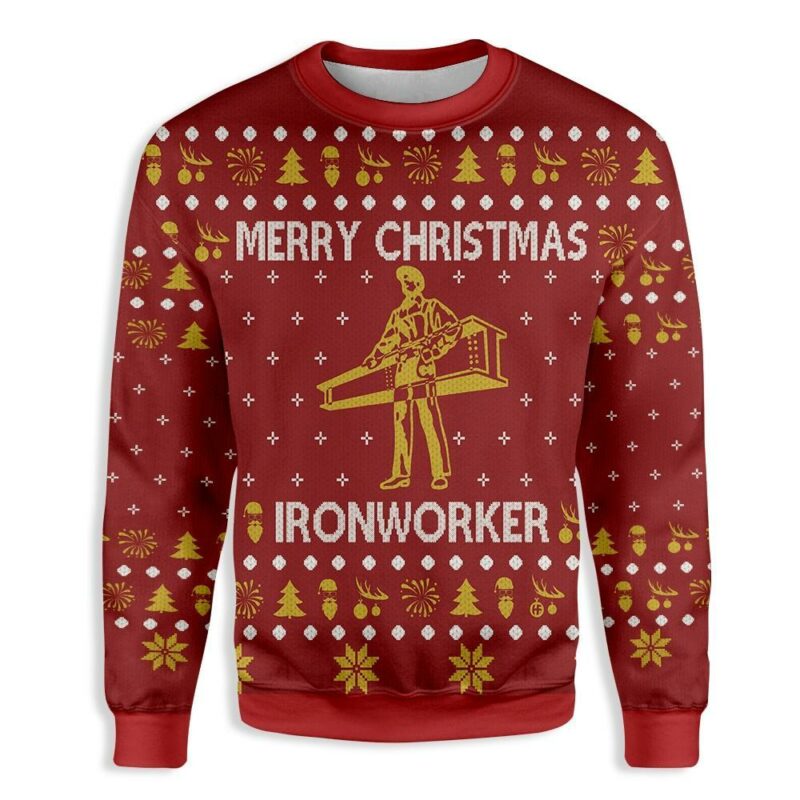 Ironworker Merry Christmas Ugly Christmas Sweater | For Men & Women | Adult | US5471