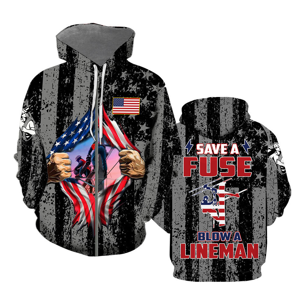 TH1233 Proud Of American Lineman 3D Over Print ZihHoodie a6473bd2 977f 4d24 946d a5b371662a46