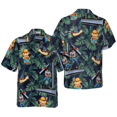 OrangePrints.com -Ironworker Proud 5 Hawaiian Shirt