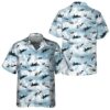 OrangePrints.com -Sky Aircraft Hawaiian Shirt, Airplane Aloha Shirt, Aviation Shirt For Men
