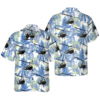 OrangePrints.com -Navy Bell Twin Huey Hawaiian Shirt