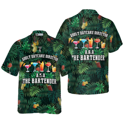 OrangePrints.com -The Bartender Shirt For Men Hawaiian Shirt