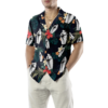 Orange prints model Tropical Pattern Bartender Shirts For Men Hawaiian Shirt