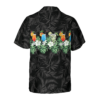 Orange prints back of Tropical Aloha Bartender Shirt For Men Hawaiian Shirt