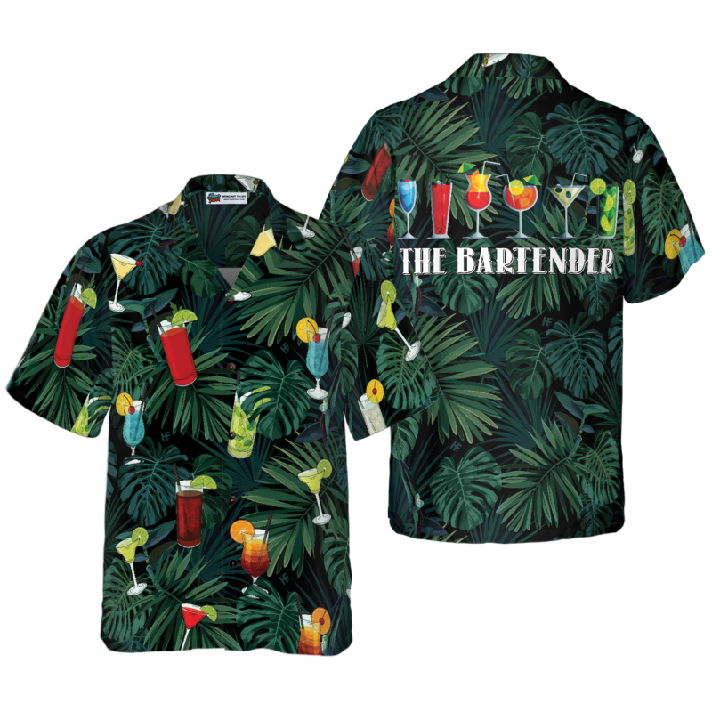 OrangePrints.com -The Tropical Bartender Hawaiian Shirt