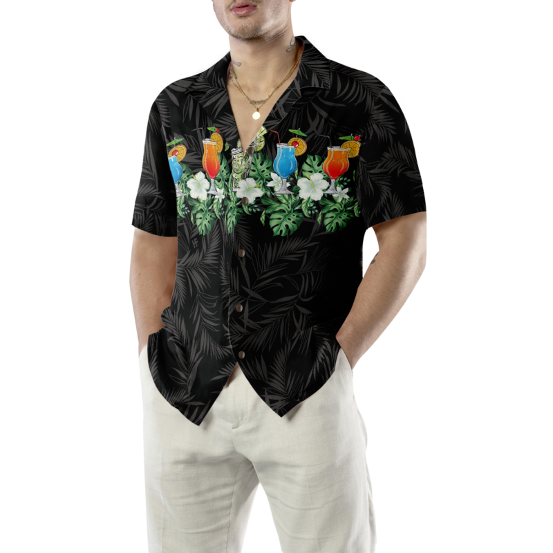 Orange prints model Tropical Aloha Bartender Shirt For Men Hawaiian Shirt