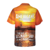 Orange prints back of Less Than 1% Of American Veteran Hawaiian Shirt, Veteran Shirt For Men And Women, Gift For Veterans