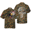 OrangePrints.com -Veteran Proud US Marine Camouflage Hawaiian Shirt