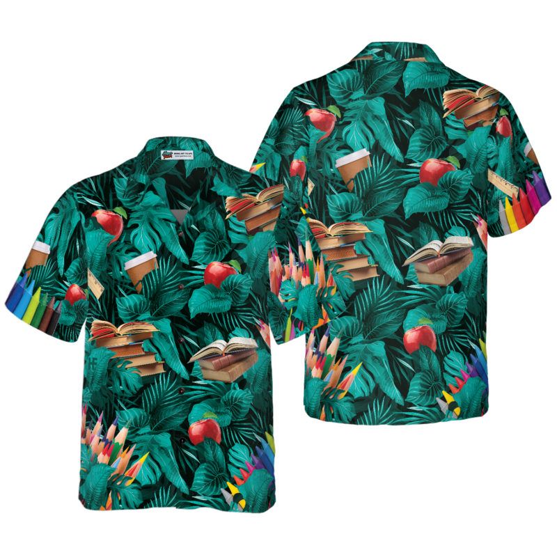 OrangePrints.com -Tropical Teacher Hawaiian Shirt, Teacher Shirt for Men And Women, Best Gift For Teacher