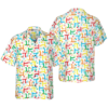 Orange prints front of Pieces Of Pi Math Teacher Shirt For Men V1 Hawaiian Shirt