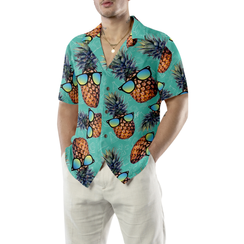 Orange prints model Chill Pineapple Teacher Hawaiian Shirt, Teacher Shirt for Men And Women, Best Gift For Teachers