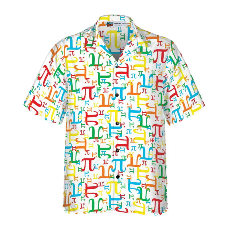 Orange prints model Pieces Of Pi Math Teacher Shirt For Men V1 Hawaiian Shirt