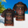 Orange prints back of Retired Firefighter Hawaiian Shirt, Honor Fireman Shirt For Men, Best Gift For Firefighters