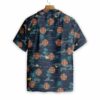 Orange prints back of All Gave Some Some Gave All Firefighter Hawaiian Shirt, Tropical Navy Firefighter Shirt For Men