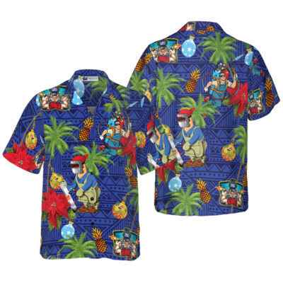 OrangePrints.com -Welder Proud Hawaiian Shirt