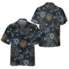 OrangePrints.com -Moon And Sun Hawaiian Shirt, Space Themed Shirt, Planet Button Up Shirt For Adults