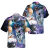 OrangePrints.com -Outer Space Hawaiian Shirt, Space Themed Shirt, Planet Button Up Shirt For Adults