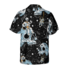 Orange prints back of Lonely Skull Planet Outta Space Hawaiian Shirt