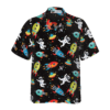 Orange prints front of Outer Space Astronaut Cute Hawaiian Shirt