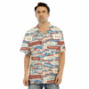 OrangePrints.com -Accounting Vintage Color Print Men's Hawaiian Shirt