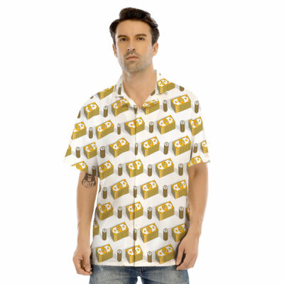 OrangePrints.com -Money Cash Print Pattern Men's Hawaiian Shirt