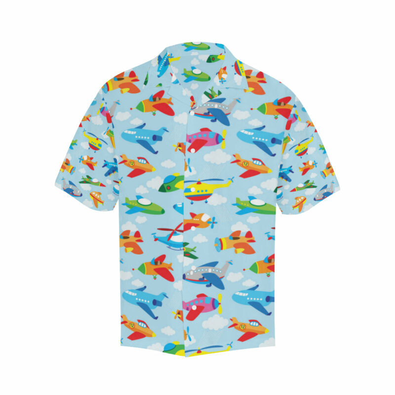 Airplane Colorful Pattern Print Design 01 Men's Hawaiian Shirt