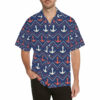 Anchor Pattern Print Design 07 Men's Hawaiian Shirt