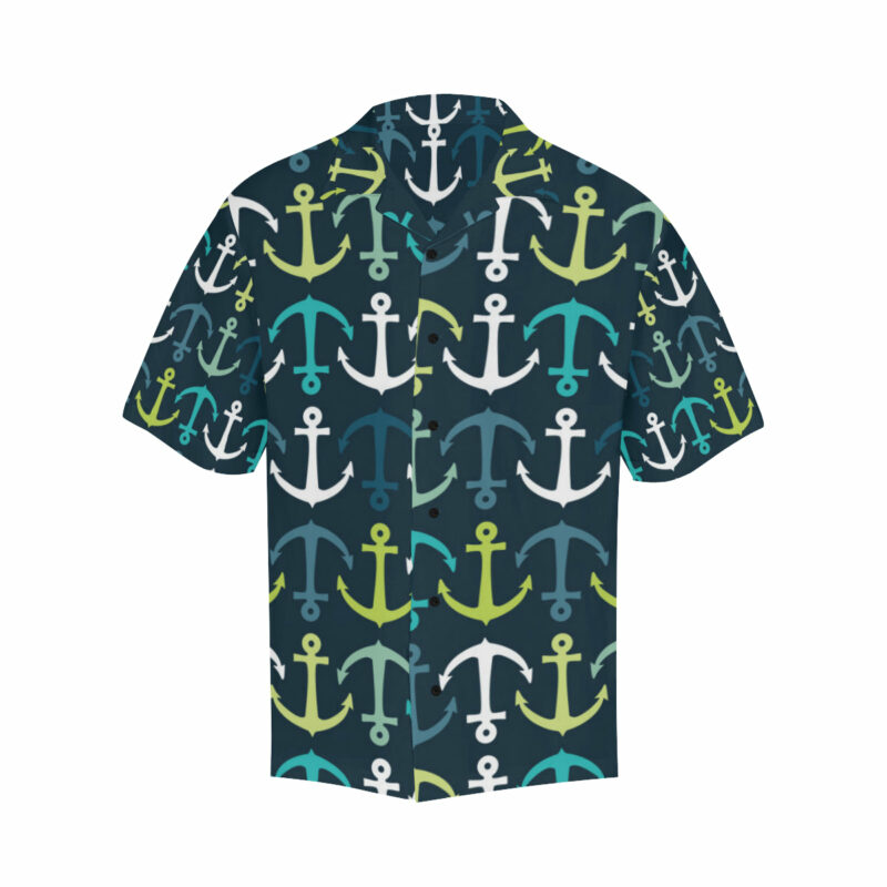 Anchor Pattern Print Design 03 Men's Hawaiian Shirt