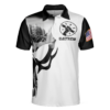 Orange prints front of Electrician Proud Skull Black And White Polo Shirt, If You Think You Can Do My Job Electrician Shirt For Men