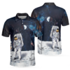 OrangePrints.com -Astronaut Moon Golf Short Sleeve Polo Shirt For Golf, American Flag Polo Shirt, Best Golf Shirt For Men