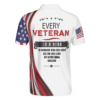 Orange prints back of Every Veteran Is A Hero Polo Shirt, Eagle American Flag Polo Shirt, Patriotic Veteran Shirt For Men