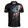 Orange prints front of Programmer My Craft Allows Me To Fix Anything Polo Shirt, Skull Ripped American Flag Golf Shirt For Men