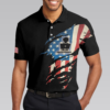 Orange prints model Programmer My Craft Allows Me To Fix Anything Polo Shirt, Skull Ripped American Flag Golf Shirt For Men
