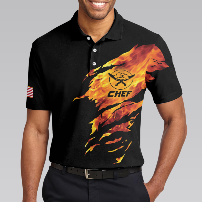 Orange prints model Chef My Craft Allows Me To Cook Anything Short Sleeve Polo Shirt, Skull Polo Shirt, Best Disc Golf Shirt For Men