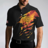 Orange prints model Firefighter My Craft Allows Me To Save Anything Polo Shirt, Skull Firefighter Shirt For Men