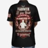Orange prints model Farmer Proud Skull Polo Shirt, American Flag If You Think You Can Do My Job Farmer Shirt For Men