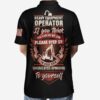 Orange prints model Heavy Equipment Operator Proud Skull Polo Shirt, If You Think You Can Do My Job Skull Heavy Equipment Operator Shirt