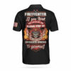 Orange prints front of Firefighter Proud Skull Polo Shirt, If You Think You Can Do My Job Firefighter Shirt For Men