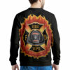 Orange prints Firefighter Emblem Flaming Print Men's Sweatshirt