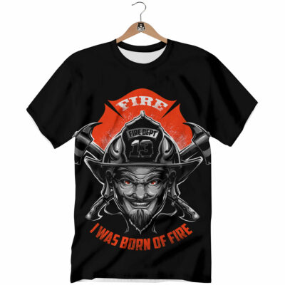 OrangePrints.com -Devil Firefighter Print T-Shirt
