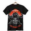 Orange prints Devil Firefighter Print T-Shirt