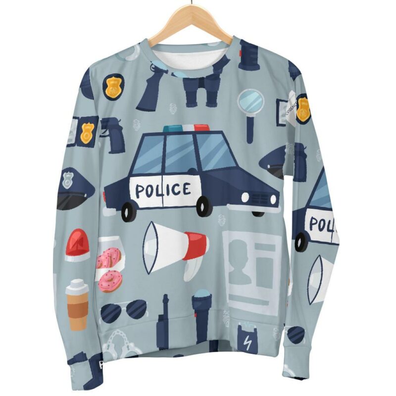 Orange prints Pattern Print Police Women's Sweatshirt