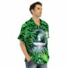 Orange prints Astronaut And Alien Sci Fi Print Men's Hawaiian Shirt