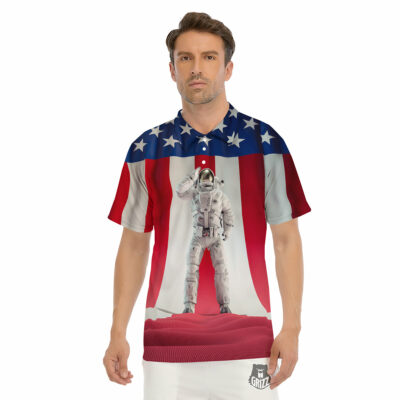 OrangePrints.com -American Astronaut Print Men's Golf Shirts