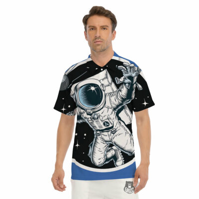 OrangePrints.com -Astronaut In The Space Print Men's Golf Shirts