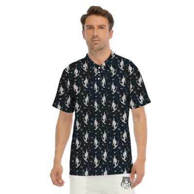 OrangePrints.com -Astronaut Cute Print Pattern Men's Golf Shirts