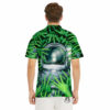 Orange prints Astronaut And Alien Sci Fi Print Men's Golf Shirts